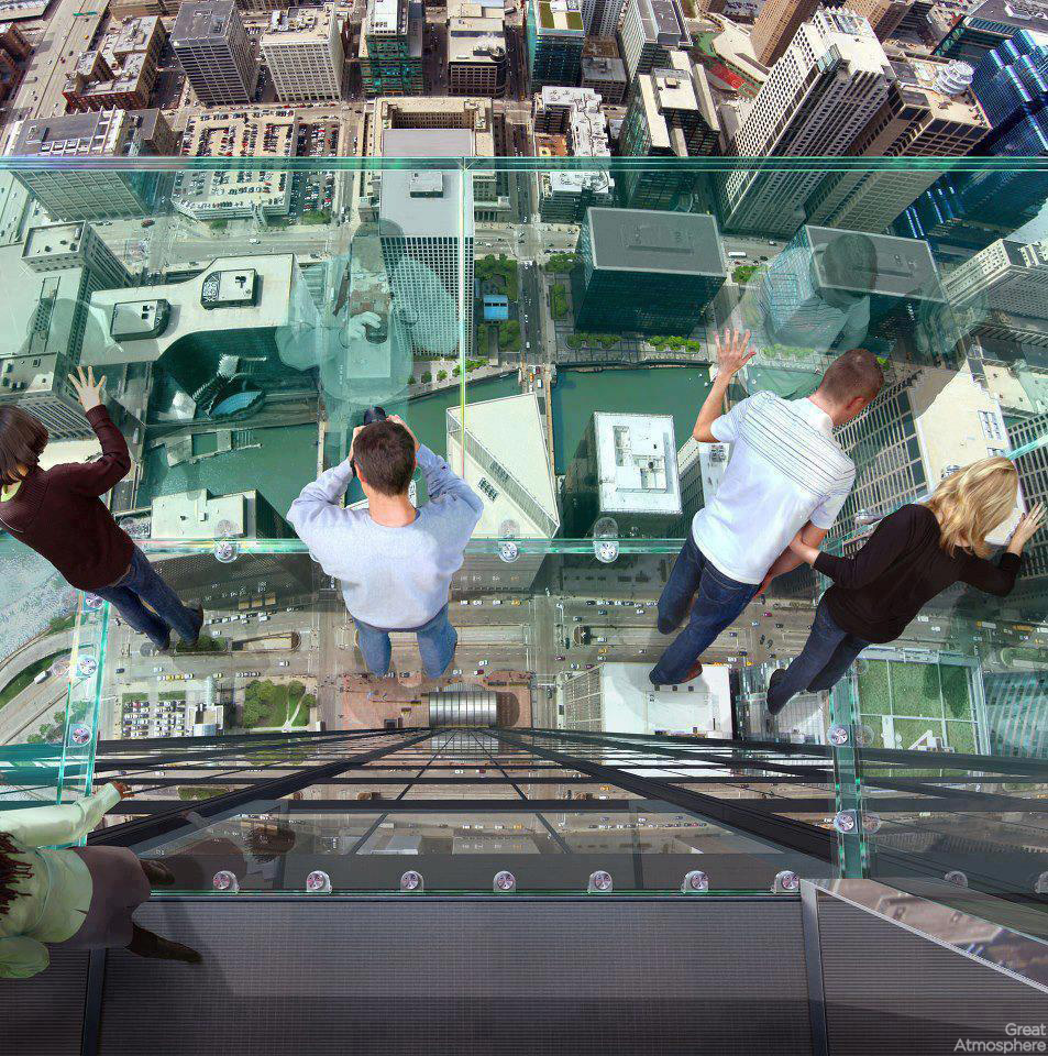 The Sears Tower transparent balcony