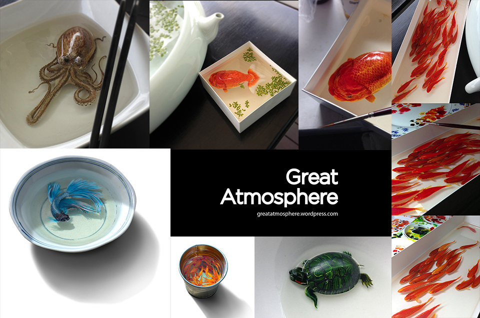 Three Dimensional Animals Painted in Layers of Resin by Keng Lye